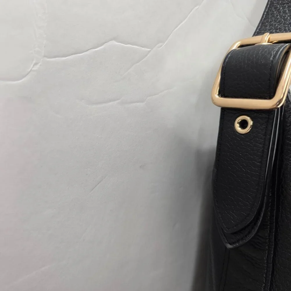 Coach Women's Val Duffle Leather Shoulder Bag C2818 - Black